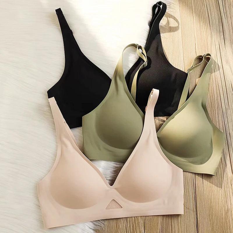 FINETOO Seamless Bras For Women Wire Free Brassieres Push Up Intimate Soft Bras Women's Underwear Sexy Lingerie Female Bralette - Alfirema Store